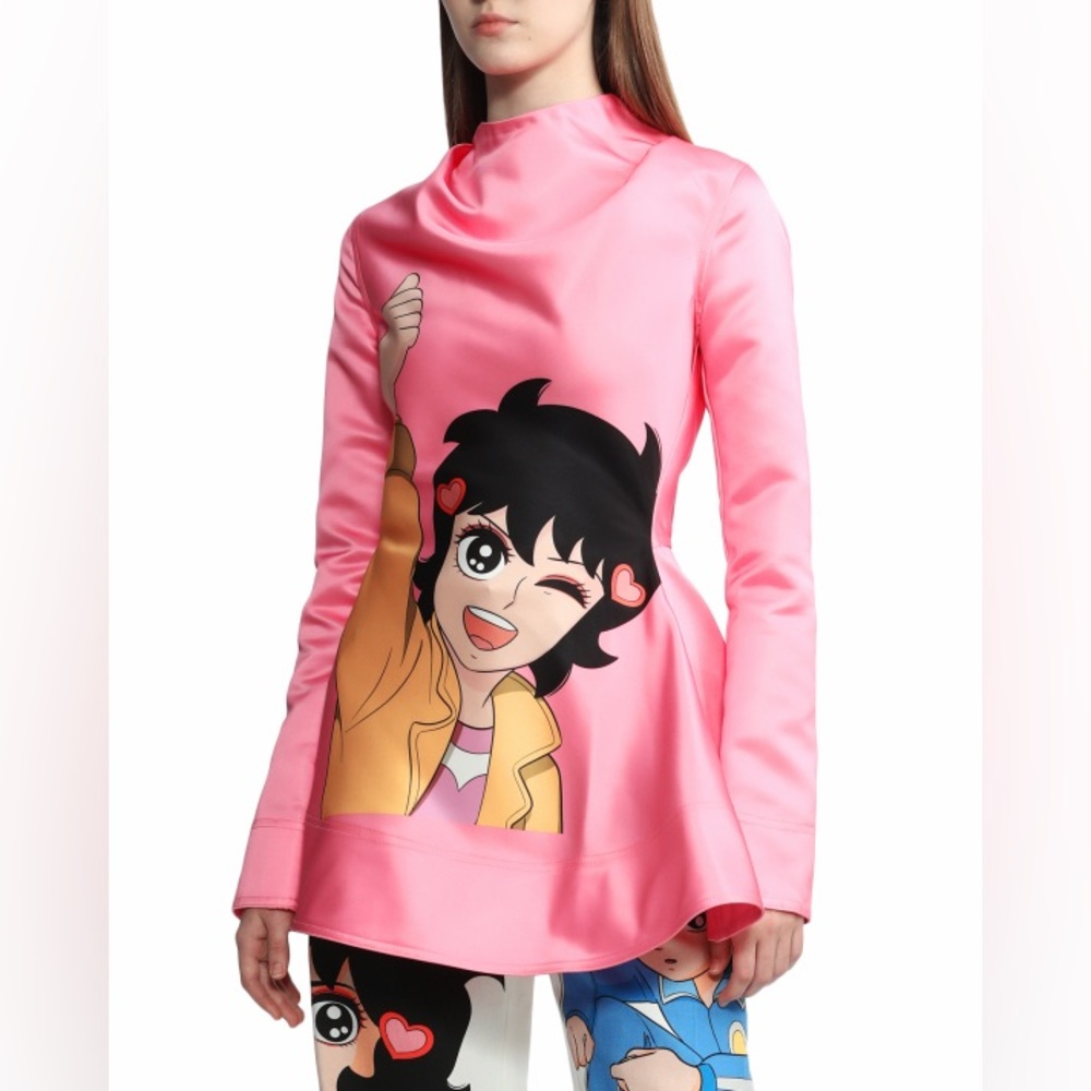 JW Anderson Pink Graphic Print Top UK 6